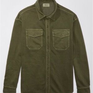 American Eagle Outfitters Men’s M Olive Green Heritage Fleece Jacket